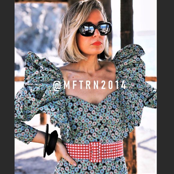 ZARA Floral Printed Dress with Ruffles - Picture 5 of 16